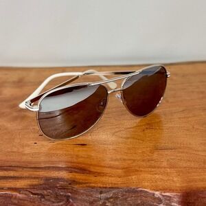 Bijou Brigitte Aviator Sunglasses Silver White Metal Pilot 101.809.515 Cat 3
